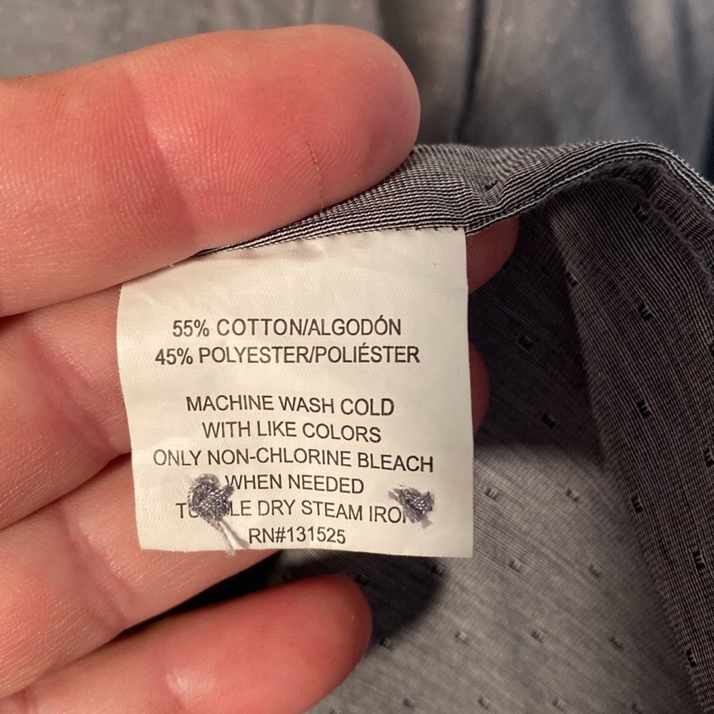 Beverly Hills Polo Club Gray Casual Button Down Shirt - Picture 4 of 4